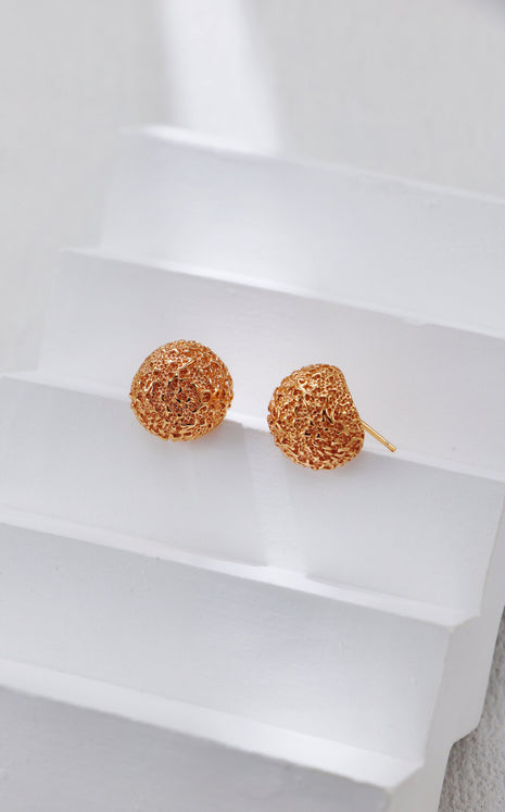 S925 Silver Textured Earrings CE0353