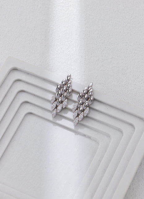 S925 Silver Diamond Earrings CE0357