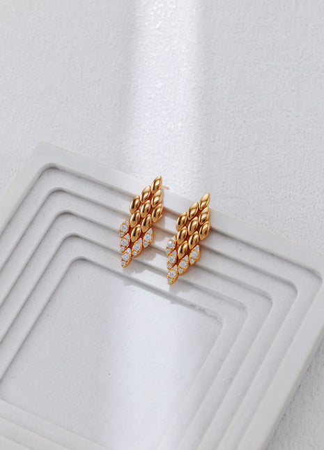 S925 Silver Diamond Earrings CE0357