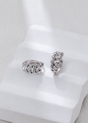 S925 Silver Knitted Earrings CE0337