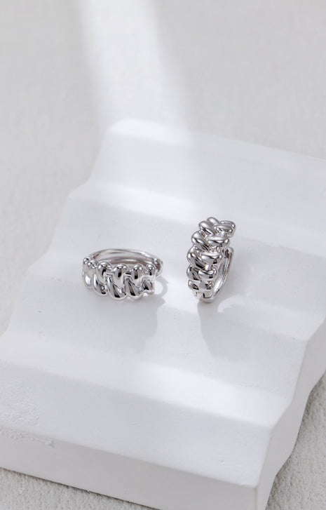 S925 Silver Knitted Earrings CE0337