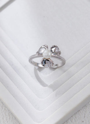 S925 Silver Petal Zircon Earrings CE0362