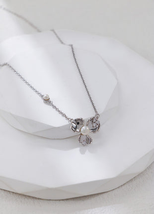 S925 Silver Petal Zircon Earrings CE0362