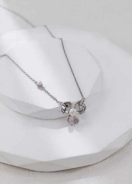 S925 Silver Petal Zircon Earrings CE0362