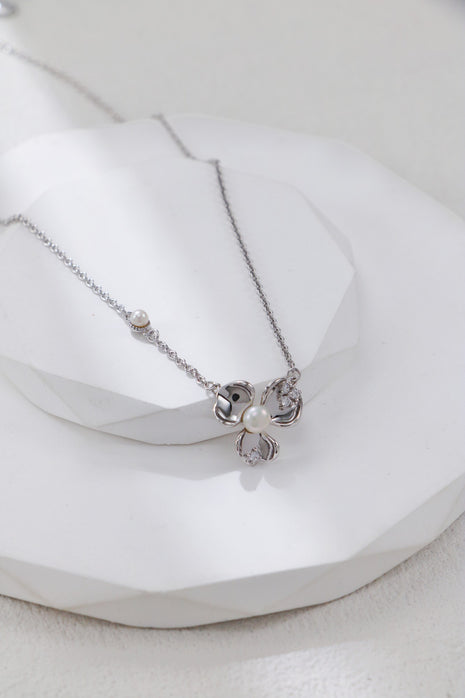 S925 Silver Petal Zircon Earrings CE0362