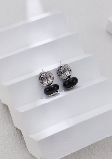 S925 Silver Crystal Agate Earrings CE0358