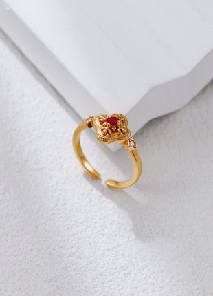S925 Silver Zircon Ring J0398