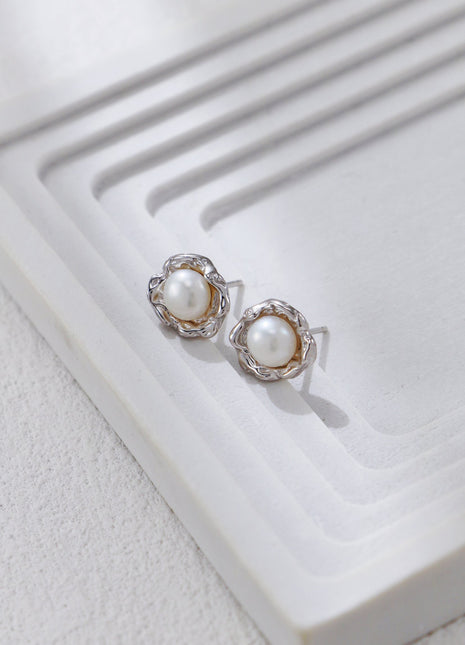 S925 Silver Pearl Earrings CE0375