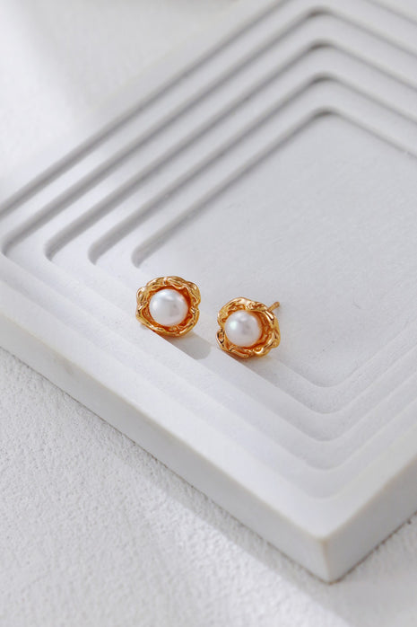 S925 Silver Pearl Earrings CE0375