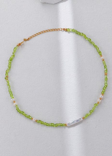 S925 Silver Olive Pearl Bracelet SL0208