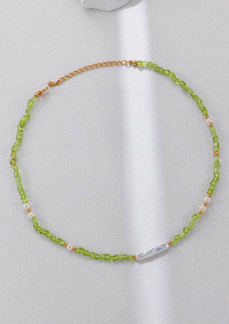 S925 Silver Olive Pearl Bracelet SL0208