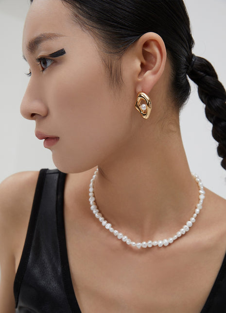 Baroque pearl necklace D0203