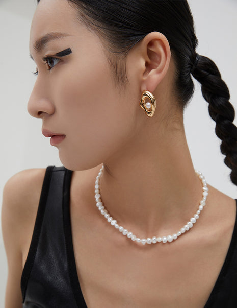 Baroque pearl necklace D0203