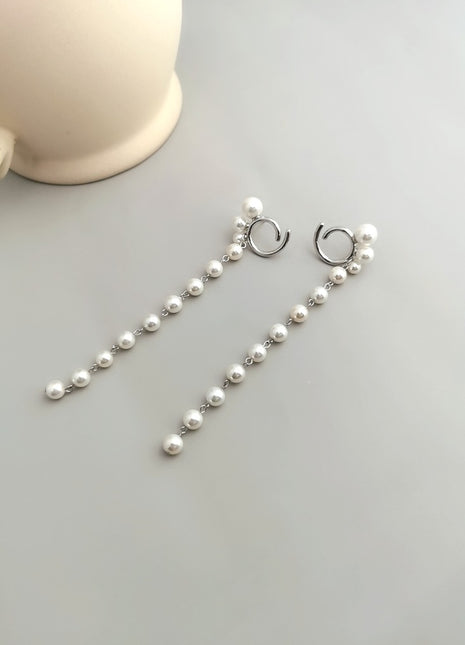 Bead long ear wires E0432