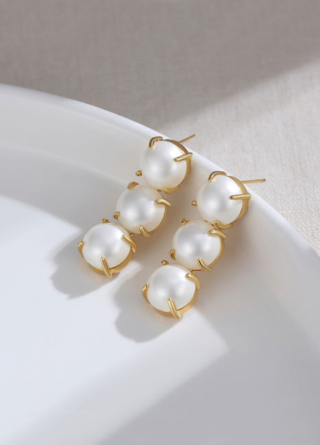 Bead pearl earrings E0625