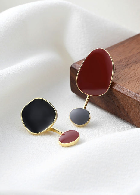 Dripping glaze earrings E0371