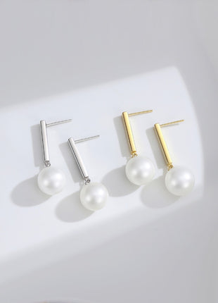 Sterling silver bead earrings E0620