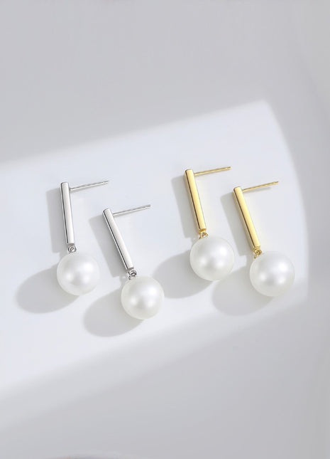 Sterling silver bead earrings E0620
