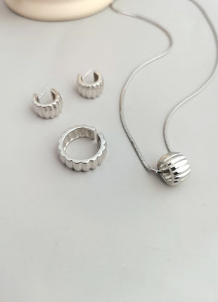 Gear series silver jewelry J0048