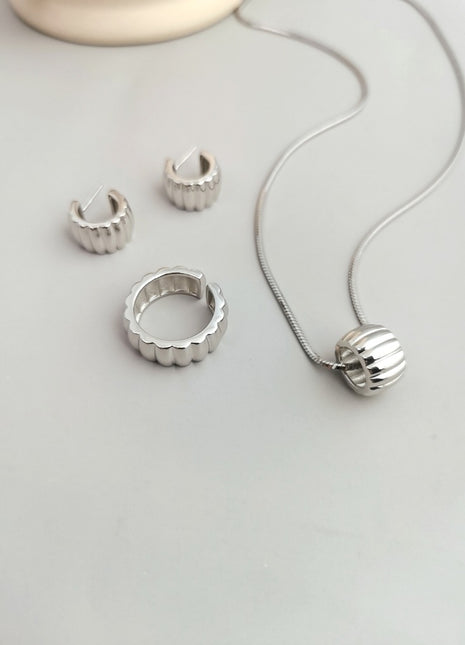 Gear series silver jewelry J0048