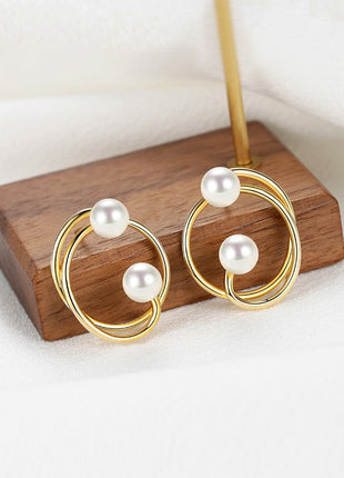Shell bead earrings E0490