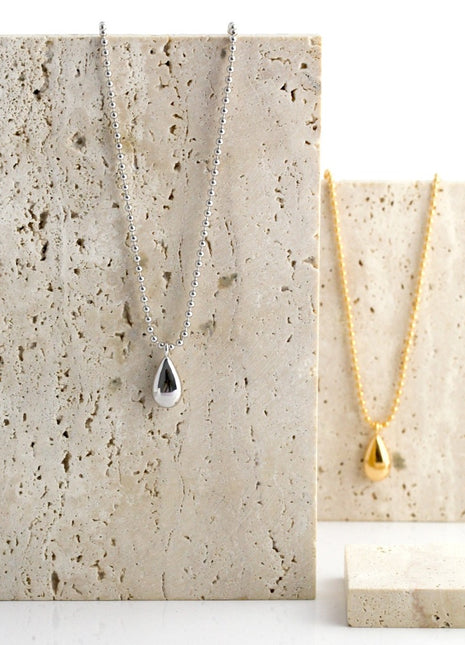 Sterling silver drop necklace & earrings set D0214