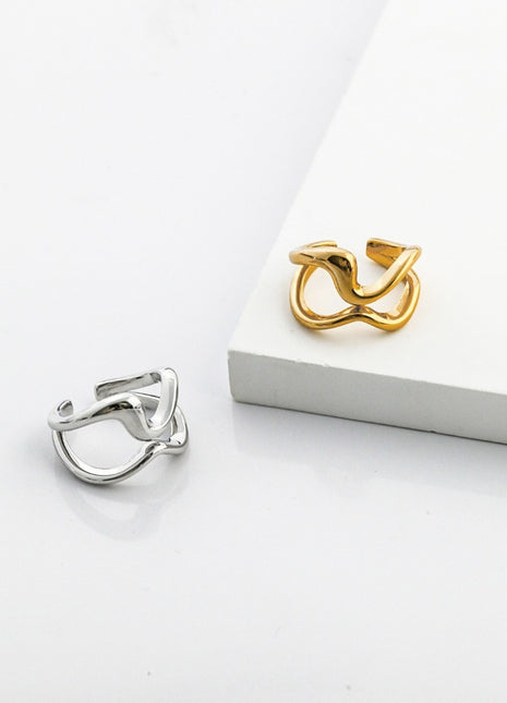 Sterling silver geometric ring J0063