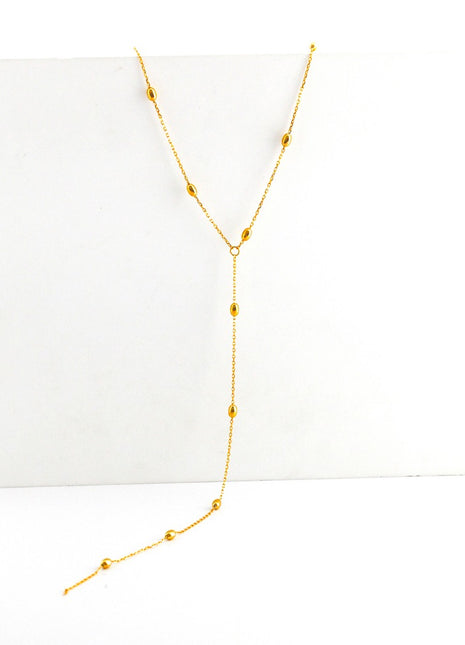 Silver long necklace D0206