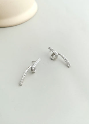 Pure silver earrings E0276
