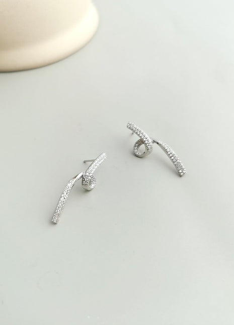 Pure silver earrings E0276