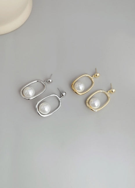 Pearl bead earrings E0364-1