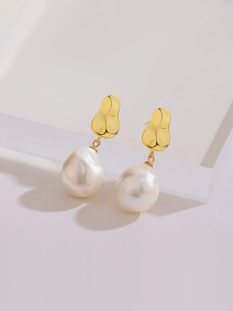 Irregular Baroque Pearl Earrings E0579