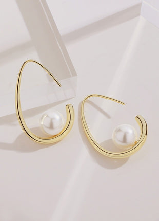 Bead pearl earrings E0557