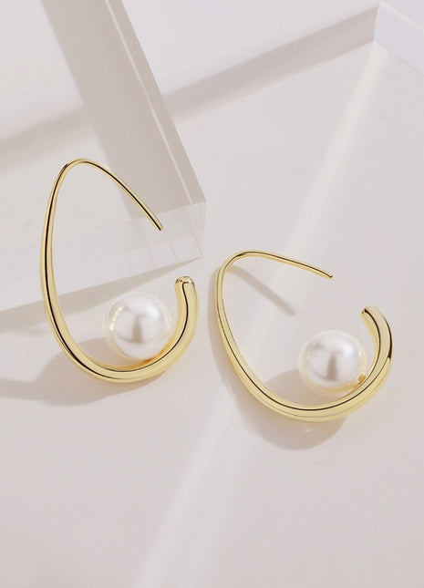Bead pearl earrings E0557
