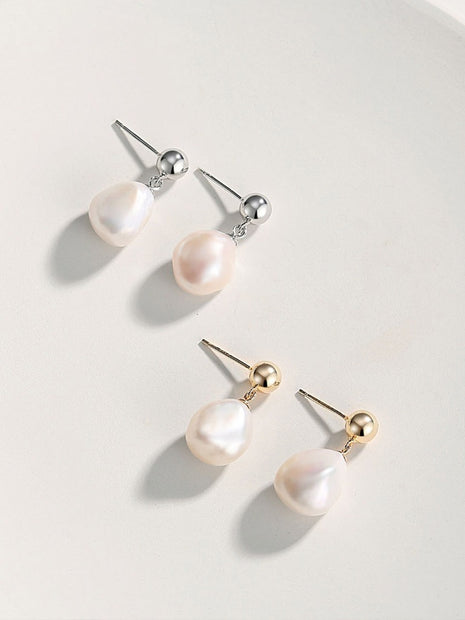 Irregular Pearl Earrings E0691