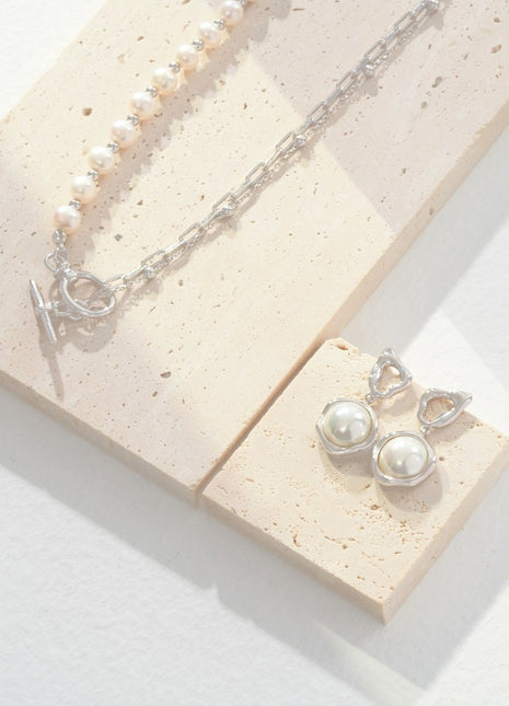 Pure Silver Pearl Earrings E0761