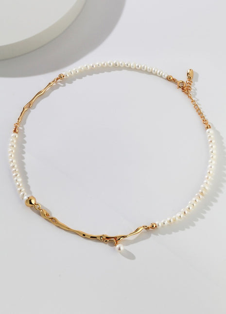 Sterling Silver Pearl Necklace D0298
