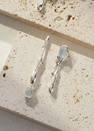 Natural Fluid Topaz Earrings E0788