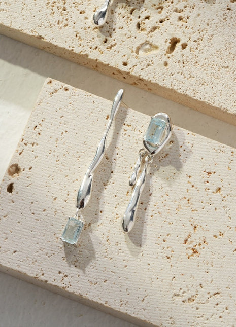 Natural Fluid Topaz Earrings E0788