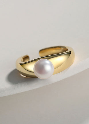 Sterling Silver Pearl Pinky Ring E0711