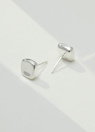 Lava Series Plain Silver Studs E0751