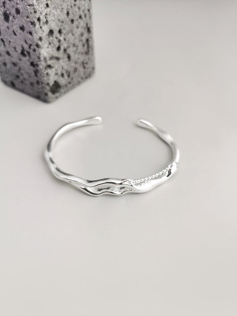 Liquid Series Silver Ring J0086