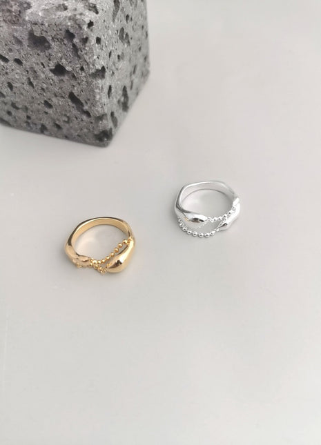 Liquid Series Silver Ring J0086