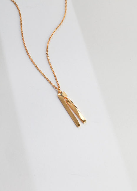 Geometric Sculpture Silver Necklace D0277