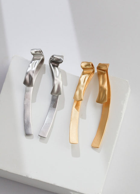 Sterling silver irregular earrings E0826
