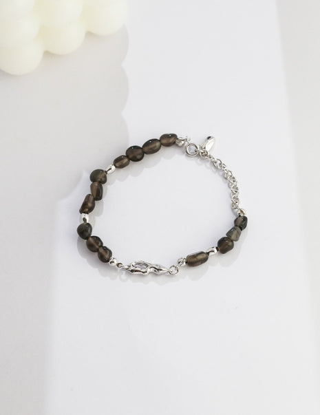 Sterling Obsidian Bracelet S0036