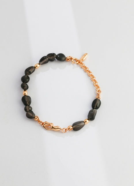 Sterling Obsidian Bracelet S0036