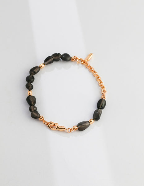 Sterling Obsidian Bracelet S0036
