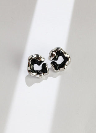 Sterling silver glazed ring J0122