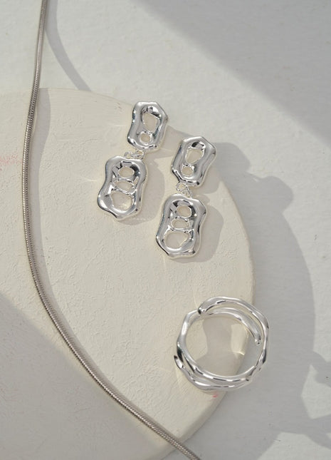 Pure silver earrings E0807